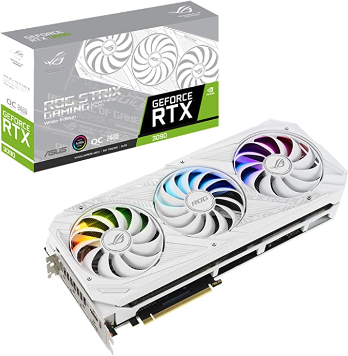 ASUS NVIDIA GeForce RTX 3090 ROG-STRIX-RTX3090-O24G-WHITE