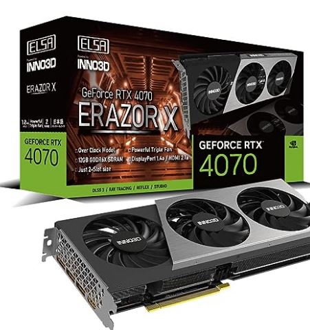 ELSA GeForce RTX 4070 ERAZOR X RTX4070/12GB (GDDR6X)