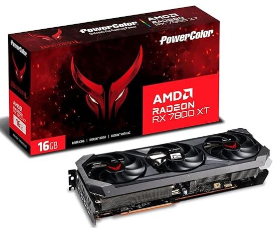 POWERCOLOR Red Devil AMD Radeon RX 7800 XT 16GB GDDR6 RX7800XT 16G-E/OC