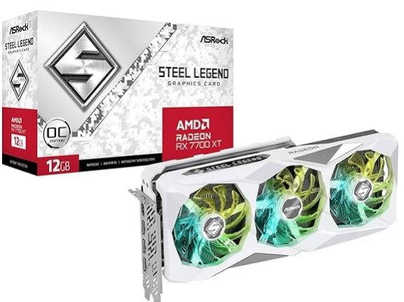 ASRock Radeon RX 7700 XT Steel Legend 12GB OC RX7700XT/12GB(GDDR6)