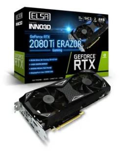 ELSA GeForce RTX 2080 Ti ERAZOR GAMING(GD2080-11GERTES2) RTX2080Ti/11GB(GDDR6)/PCI-E
