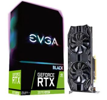 EVGA GeForce RTX 2070 SUPER BLACK GAMING（08G-P4-3071-KR）RTX2070Super/8GB(GDDR6)/PCI-E