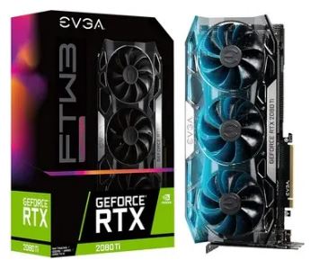 EVGA GeForce RTX 2080 Ti FTW3 Ultra 11G (11G-P4-2487-KR) RTX2080Ti/11GB(GDDR6)/PCI-E