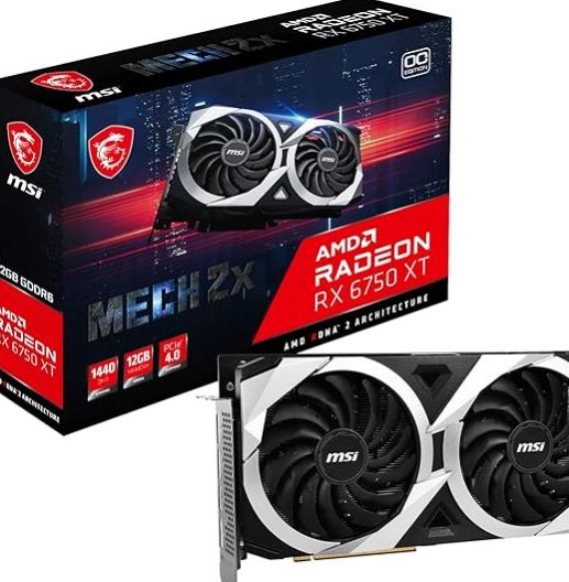 MSI Radeon RX 6750 XT MECH 2X 12G OC RX6750XT/12GB(GDDR6)