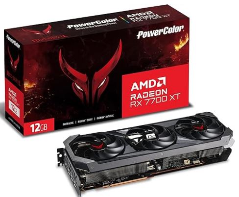 POWERCOLOR Red Devil AMD Radeon RX 7700 XT 12GB GDDR6 RX7700XT 12G-E/OC RX7700XT/12GB(GDDR6)