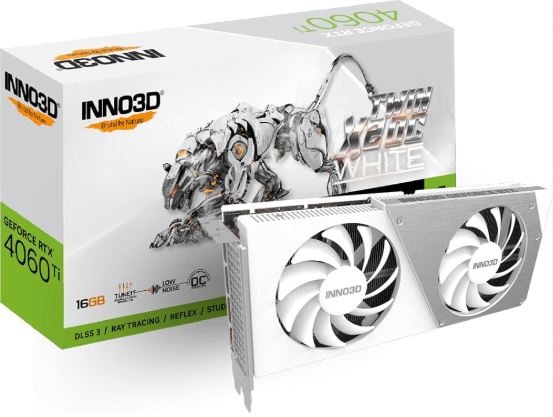 【RTX4060 Ti】GeForce RTX 4060Ti 16GB TWINX2 OC WHITE N406T2-16D6X-178055W