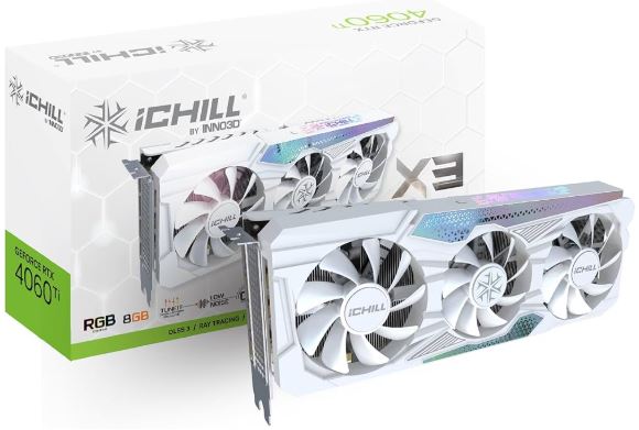 【RTX4060 Ti】GeForce RTX 4060Ti 8GB ICHILL X3 WHITE C406T3-08D6X-17113280
