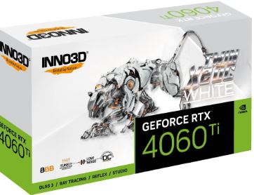 【RTX4060 Ti】GeForce RTX 4060Ti 8GB TWIN X2 OC WHITE N406T2-08D6X-171153W
