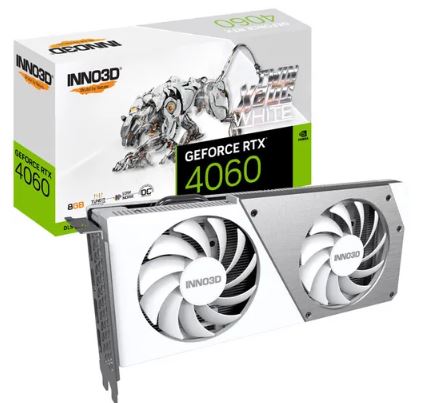 【RTX4060】GeForce RTX 4060 TWIN X2 OC WHITE N40602-08D6X-173051W