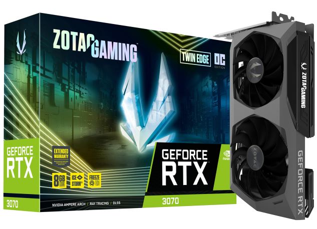 【RTX3070】GeForce RTX 3070 Twin Edge OC ZT-A30700H-10P