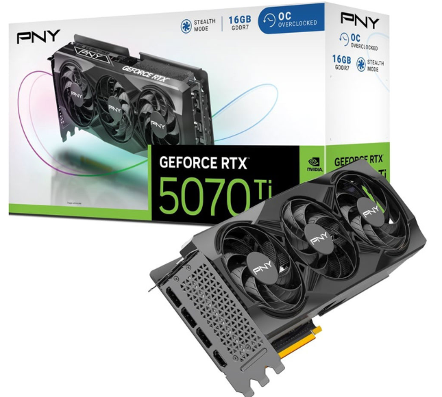 【RTX5070 Ti】GeForce RTX 5070 Ti 16GB Overclocked Triple Fan VCG5070T16TFXPB1-O