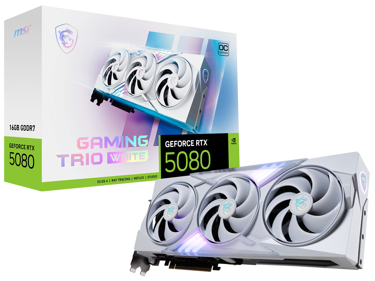 【RTX5080】GeForce RTX 5080 16G GAMING TRIO OC WHITE