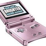 北米版 ゲームボーイアドバンスSP本体 パールピンクの画像